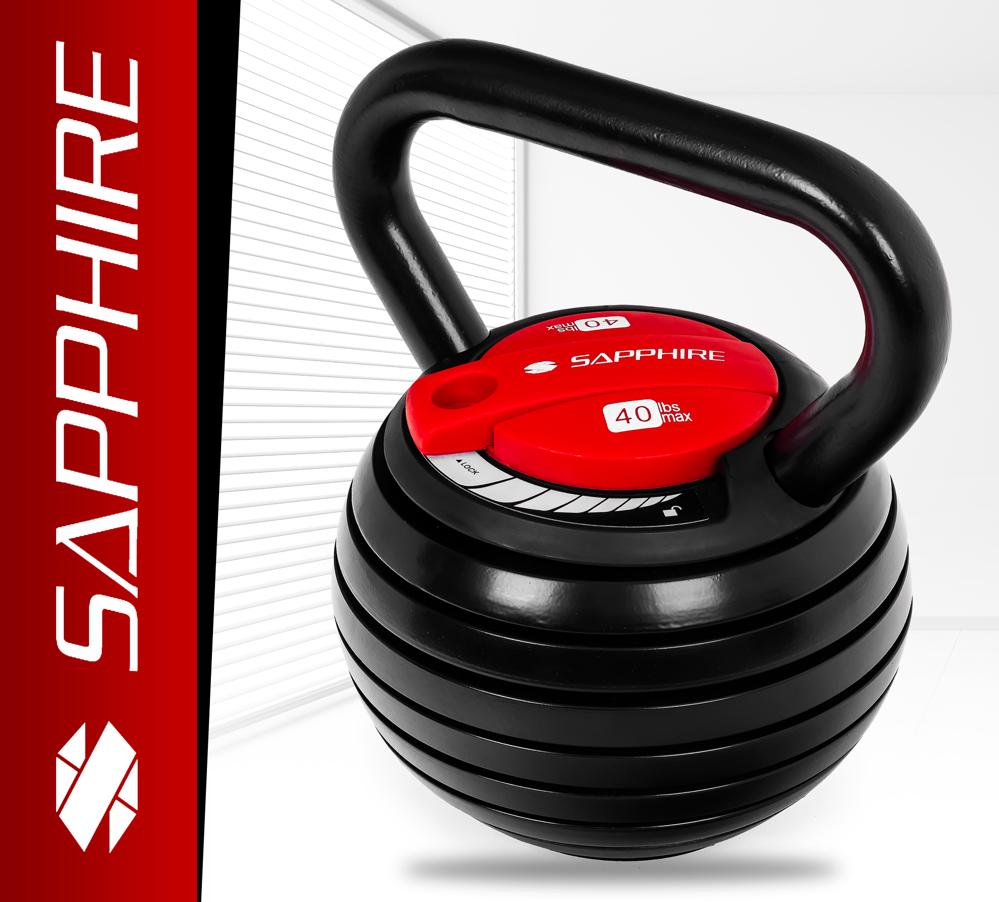 Kettlebell regulowany Sapphire SG-1018 3,5-18 kg