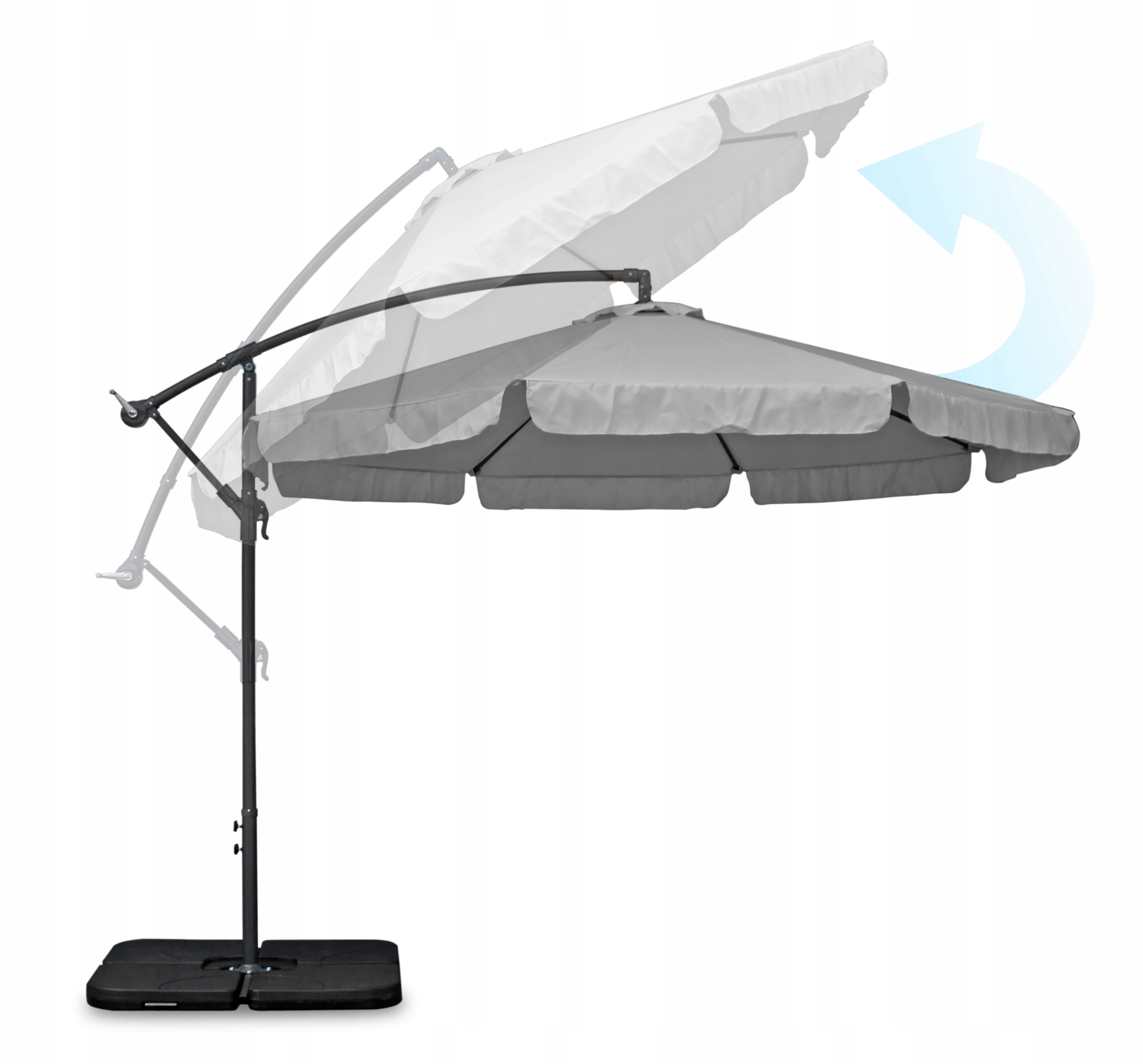 Duży parasol ogrodowy oświetlenie LED Sapphire ST-2060 Calipo 350 cm