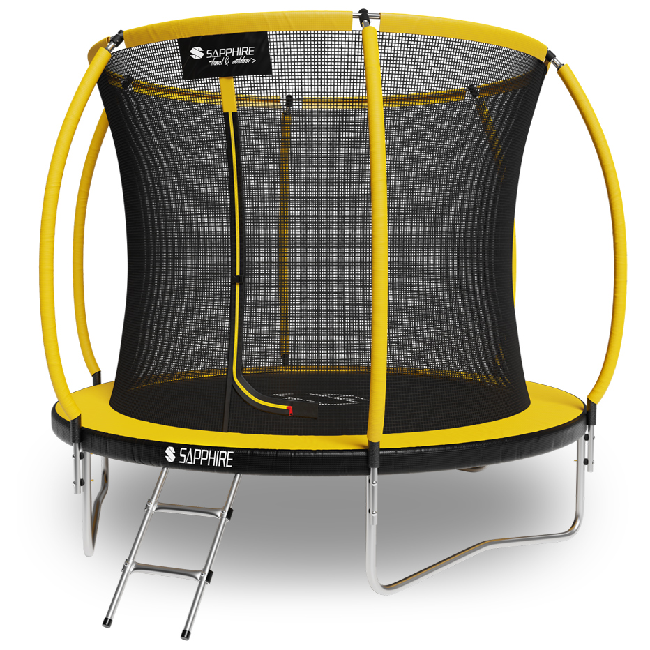 Trampolina Sapphire ST-8080W 8FT 252 cm z siatką wewnętrzną + drabinka GRATIS - pomarańczowa