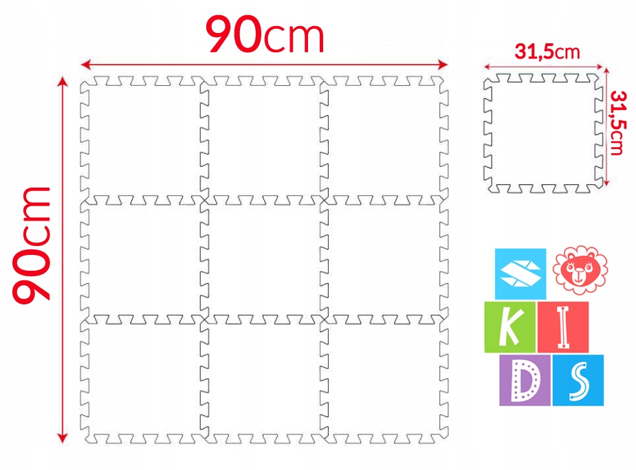 Podłogowa mata puzzle dla dzieci Sapphire Kids SK-93 - WAY