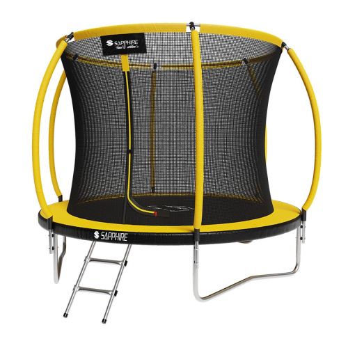 Trampolina Sapphire ST-1010W 10FT 312 cm z siatką wewnętrzną + drabinka GRATIS - pomarańczowa